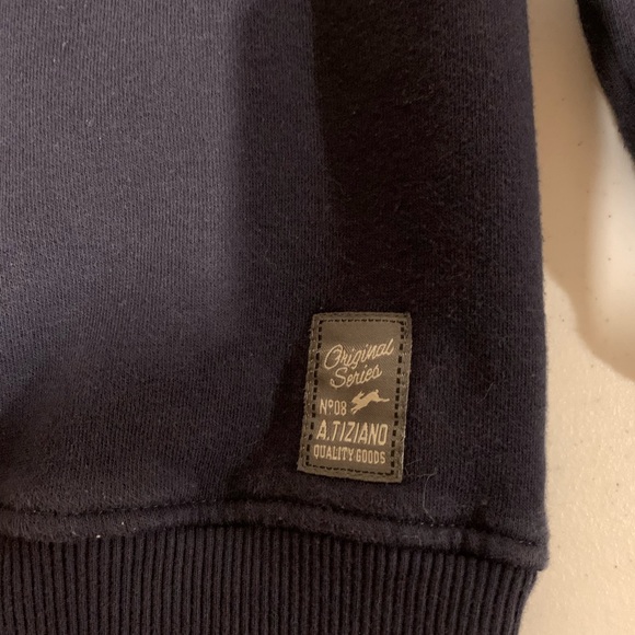 A Tiziano Men’s Size L Pullover Crewneck Sweater Blue/ Gray - Picture 4 of 9